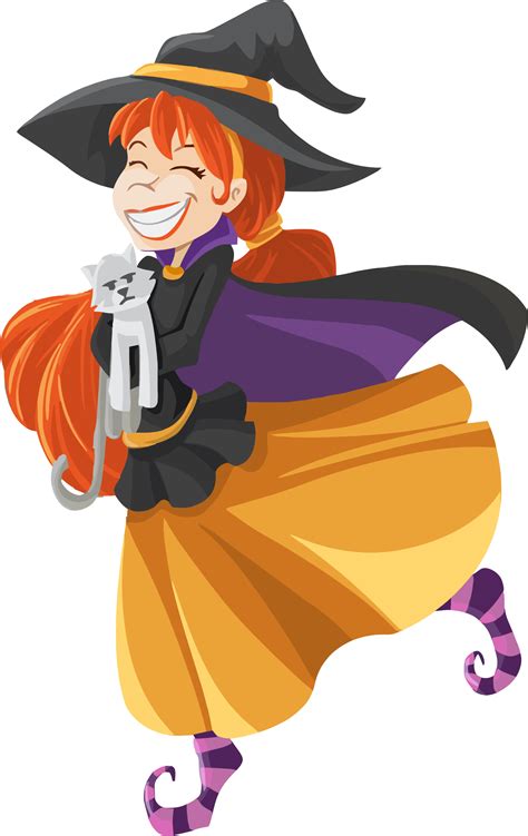 Halloween witch caroon